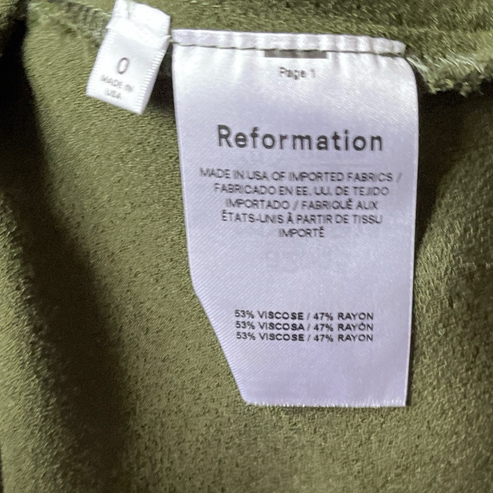 NEW Reformation green Mochi dress size 0 - Picture 10 of 10
